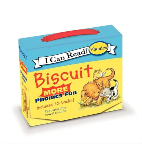 Biscuit: More 12-Book Phonics Fun!: A Box of 12 Mini-Books Featuring Short and Long Vowel Sounds for Dog Lovers
