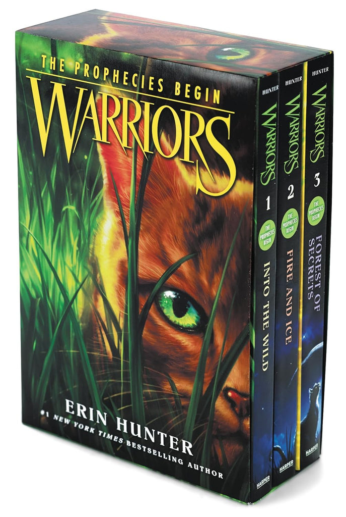 Warriors Box Set Volumes 1 to 3 Into the Wild, Fire and Ice, Forest of Secrets