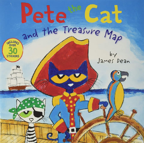 Pete the Cat and the Treasure Map: Includes Over 30 Stickers!