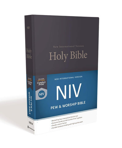 NIV, Pew and Worship Bible, Hardcover, Blue (Special)
