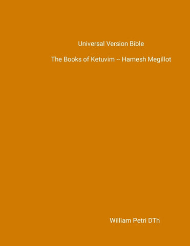 UVB -- The Books of Ketuvim Hamesh Megillot