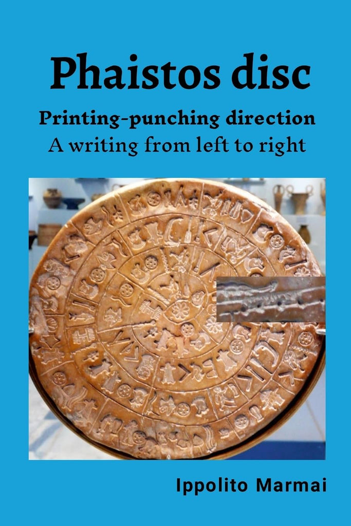 Phaistos disc. Printing-punching direction A writing from left to right