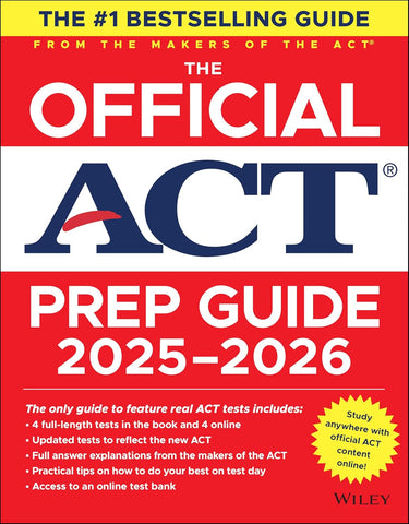 Official ACT Prep Guide 2025 - 2026: Book + Online Course