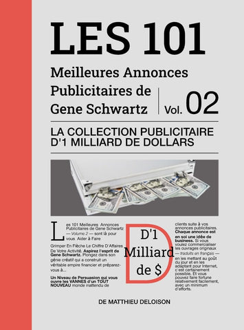 Les 101 Meilleures Annonces Publicitaires de Gene Schwartz - Volume 2 La Collection Publicitaire d'1 Milliard de Dollars