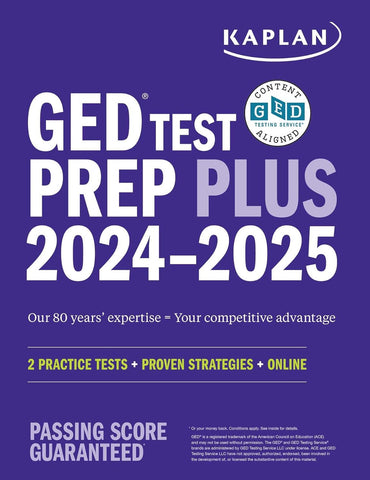 GED Test Prep Plus 2024-2025: Includes a Diagnostic Pretest, 2 Full Length Practice Tests, 1000+ Practice Questions, and 60+ Online Videos (Revised, R